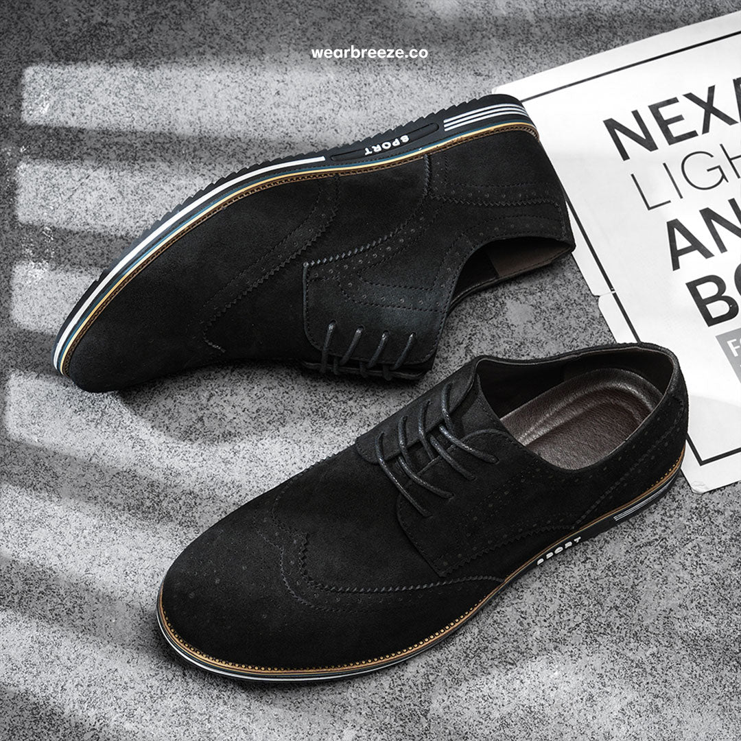 Derby Ultra Comfortable Shoes for Men Blackout / US 12 Derby Ultra Comfortable Shoes for Men Blackout / US 12