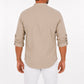 Caspian Lace-Up Linen Blend Shirt