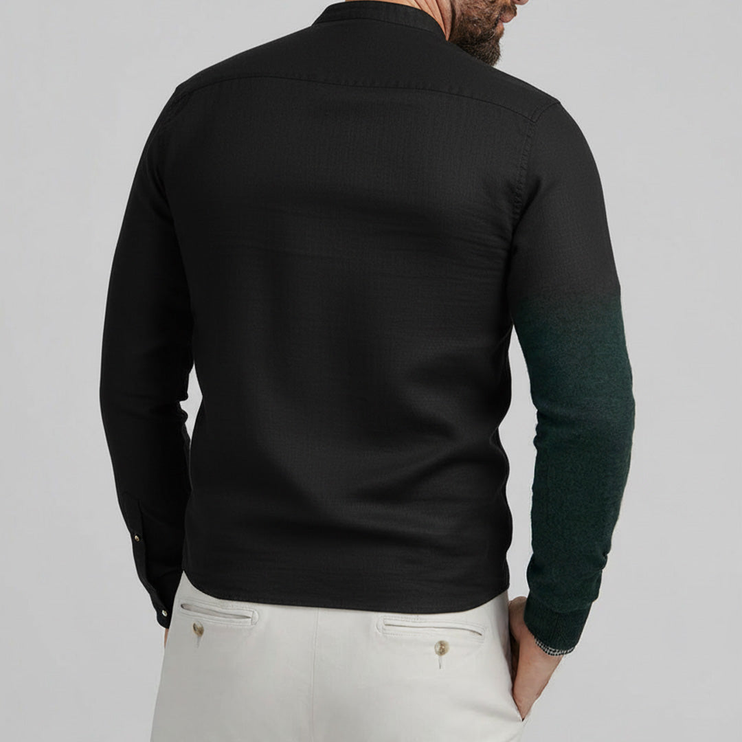 Meji - Men's Ultra Comfortable Band Collar Shirt