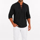 Caspian Lace-Up Linen Blend Shirt