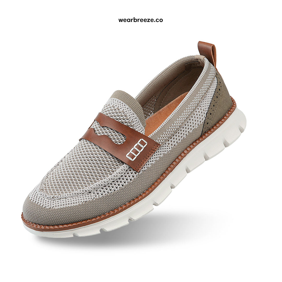 Heren Wearbreeze schoenen, Breeze - comfortabel en stijlvol schoeisel, Urban - ultra comfortabele schoenen, Kaki, 8.5 UK Wide