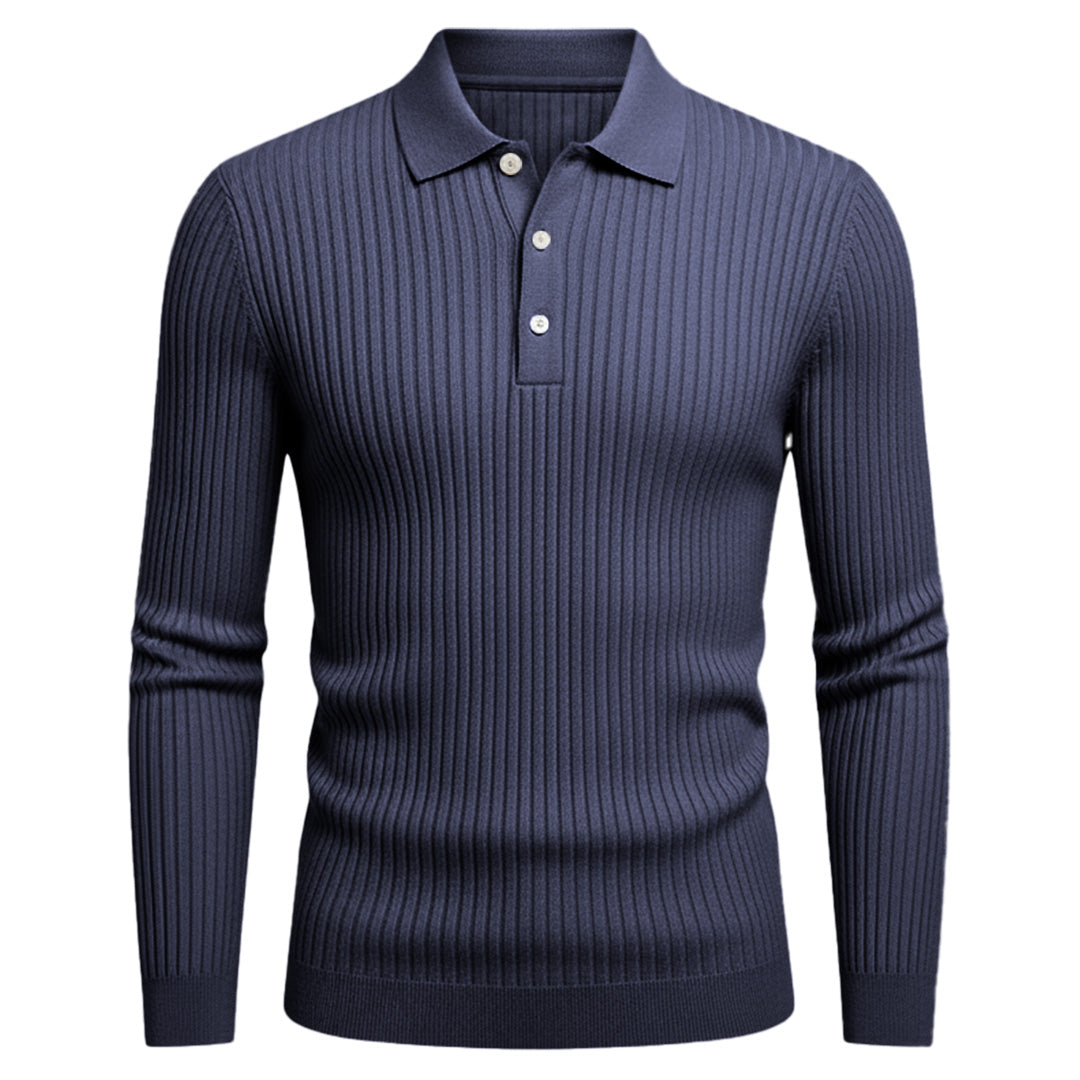 Sorrento - Men's Ultra Comfortable Long Sleeve Polo Shirt