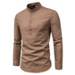 Meji - Men's Ultra Comfortable Band Collar Shirt