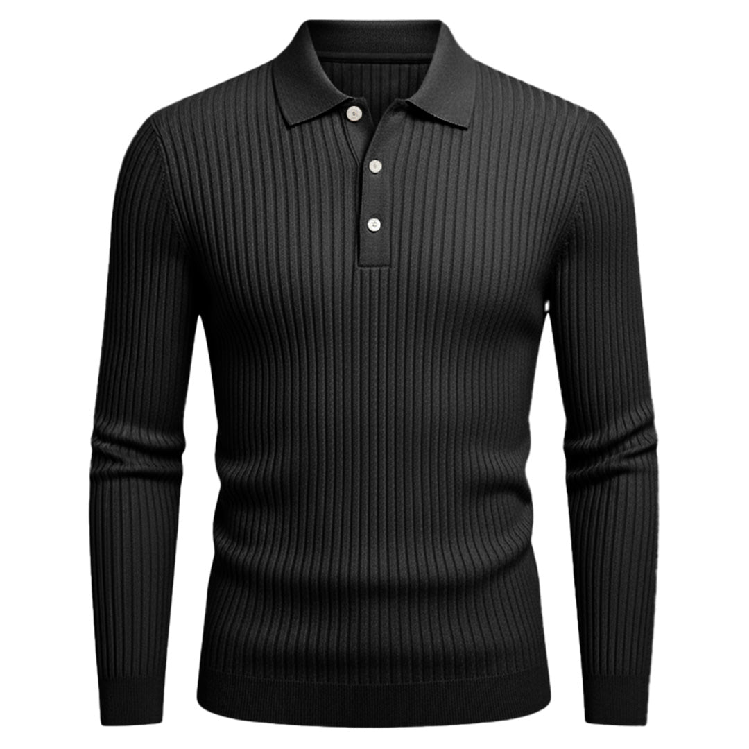 Sorrento - Men's Ultra Comfortable Long Sleeve Polo Shirt