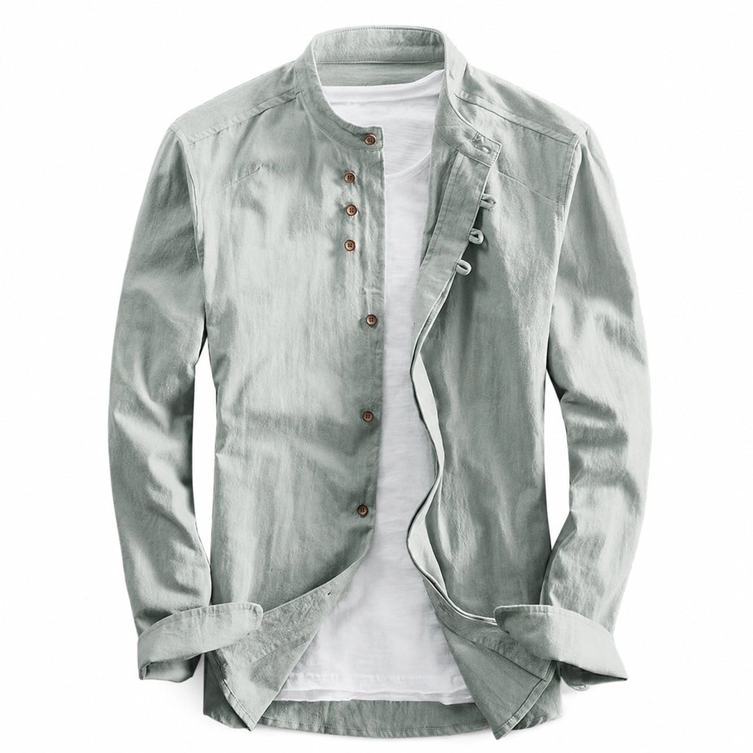 Kyoto - Men's Ultra Comfortable Band Collar Shirt