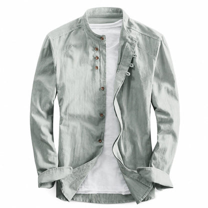 Kyoto - Men's Ultra Comfortable Band Collar Shirt