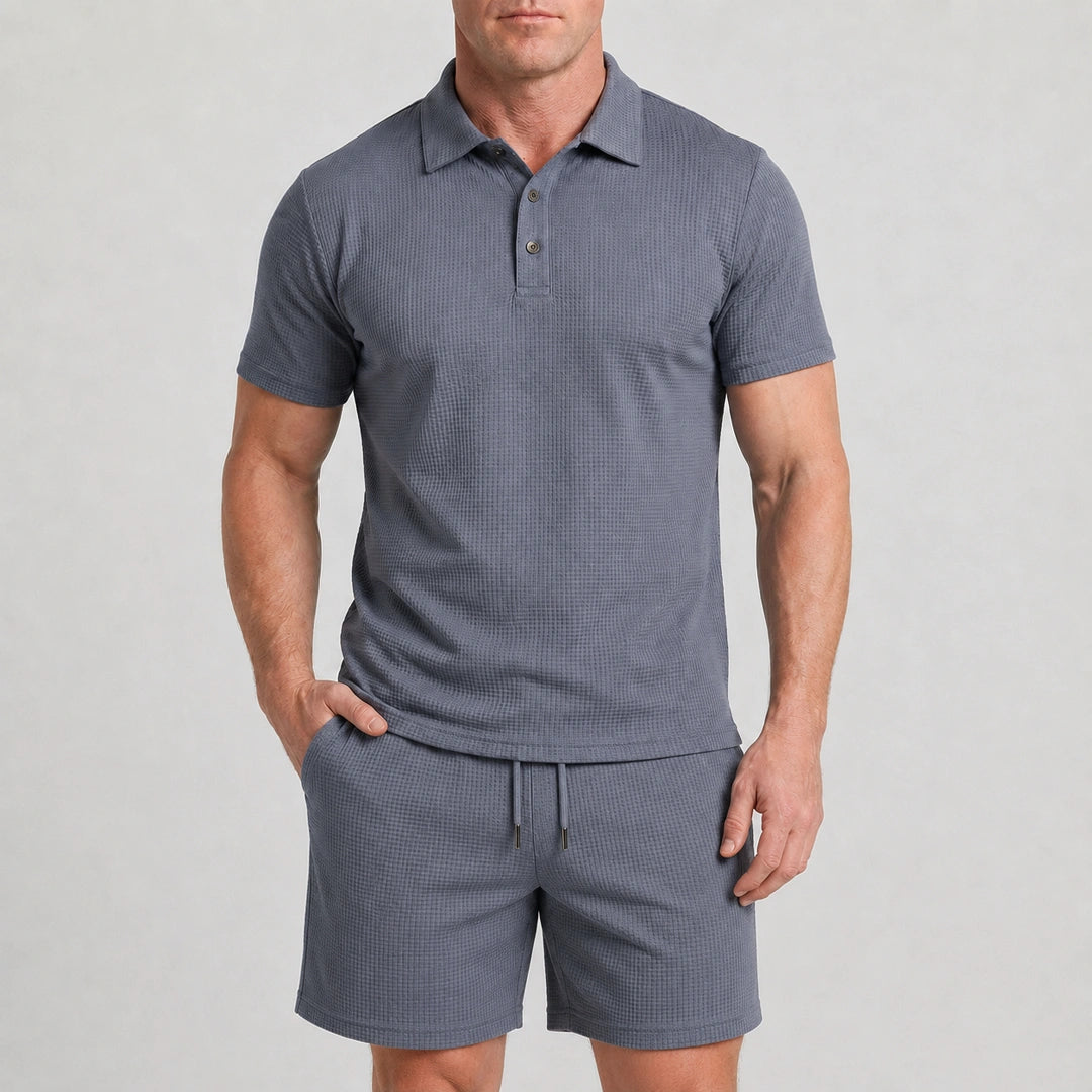Capri Set – Men’s Ultra Comfortable Shorts and Polo Shirt