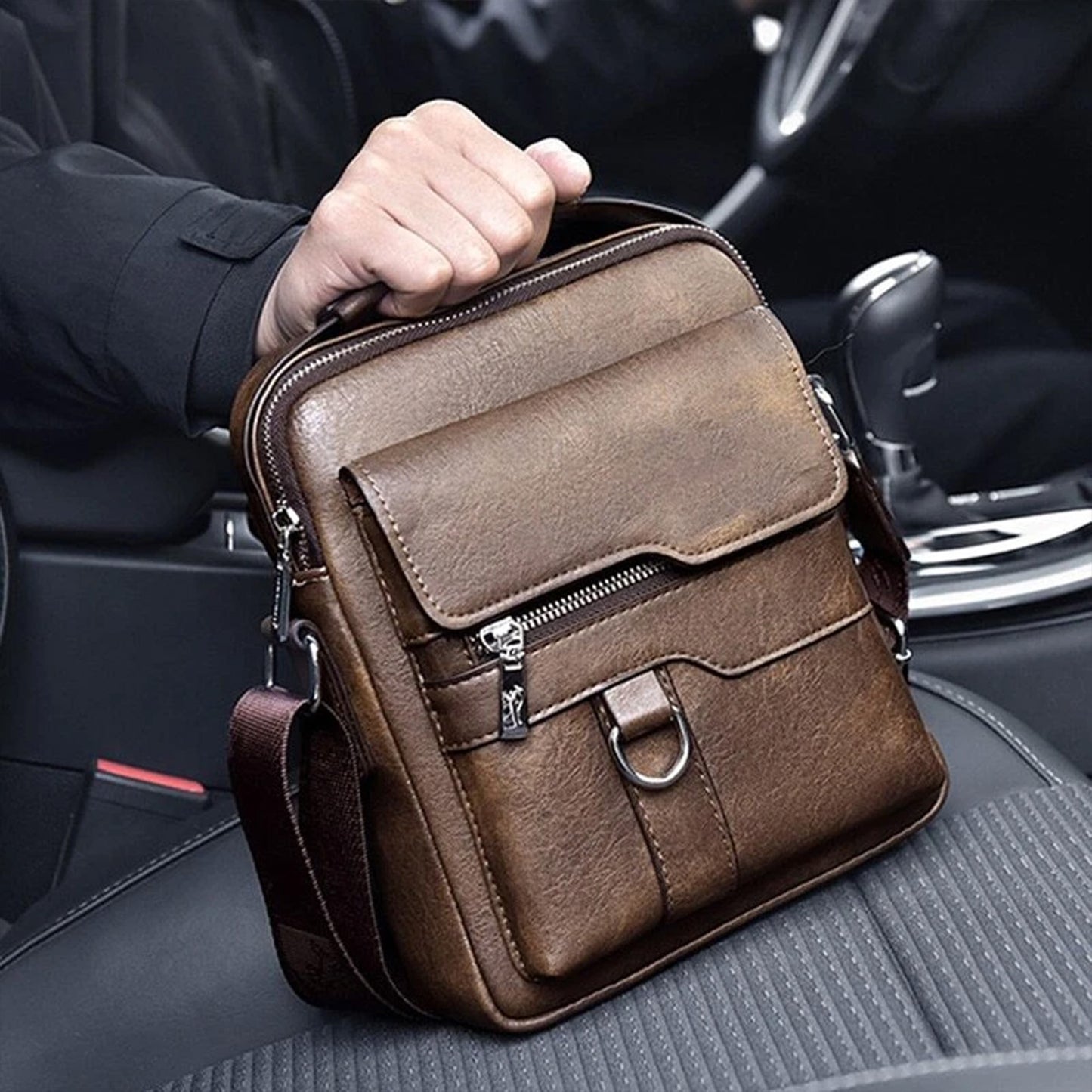 The Redwood - Classic Grain Cross Body Bag