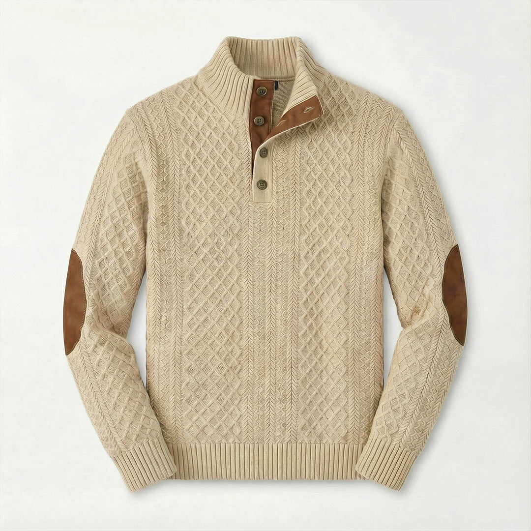 Crown - Classic High Collar Knit Pullover