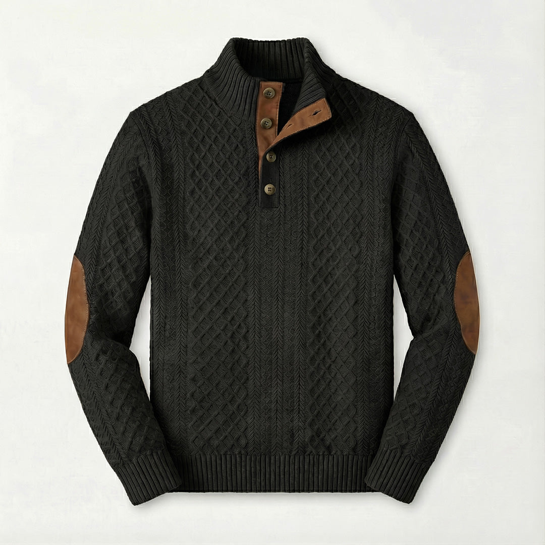 Crown - Classic High Collar Knit Pullover