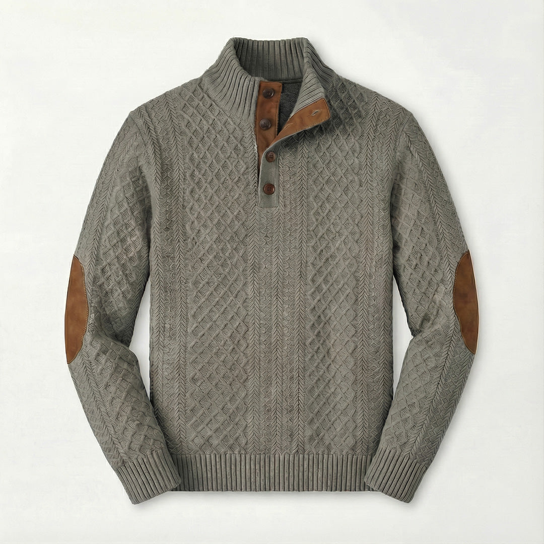 Crown - Classic High Collar Knit Pullover