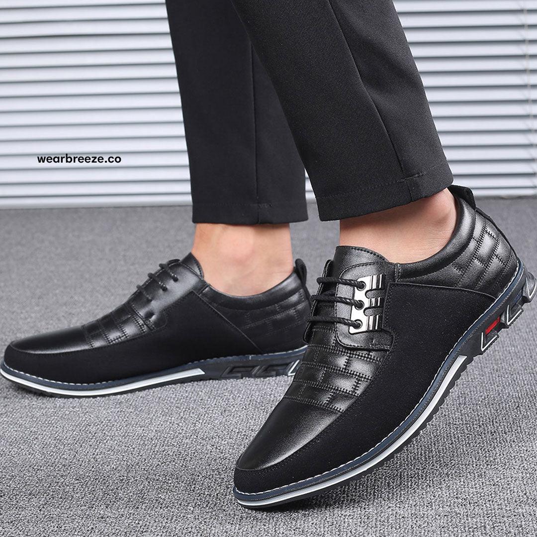 comfortable mens casual dress shoes Oxford Shoe Work Leather Genuine for Men Business Brown Black Driving Fashion Men's Formal Walking Boat Comfort Cowhide Male The classic oxford design adds sophistication to any outfit Otto Knit Plain Toe Oxford